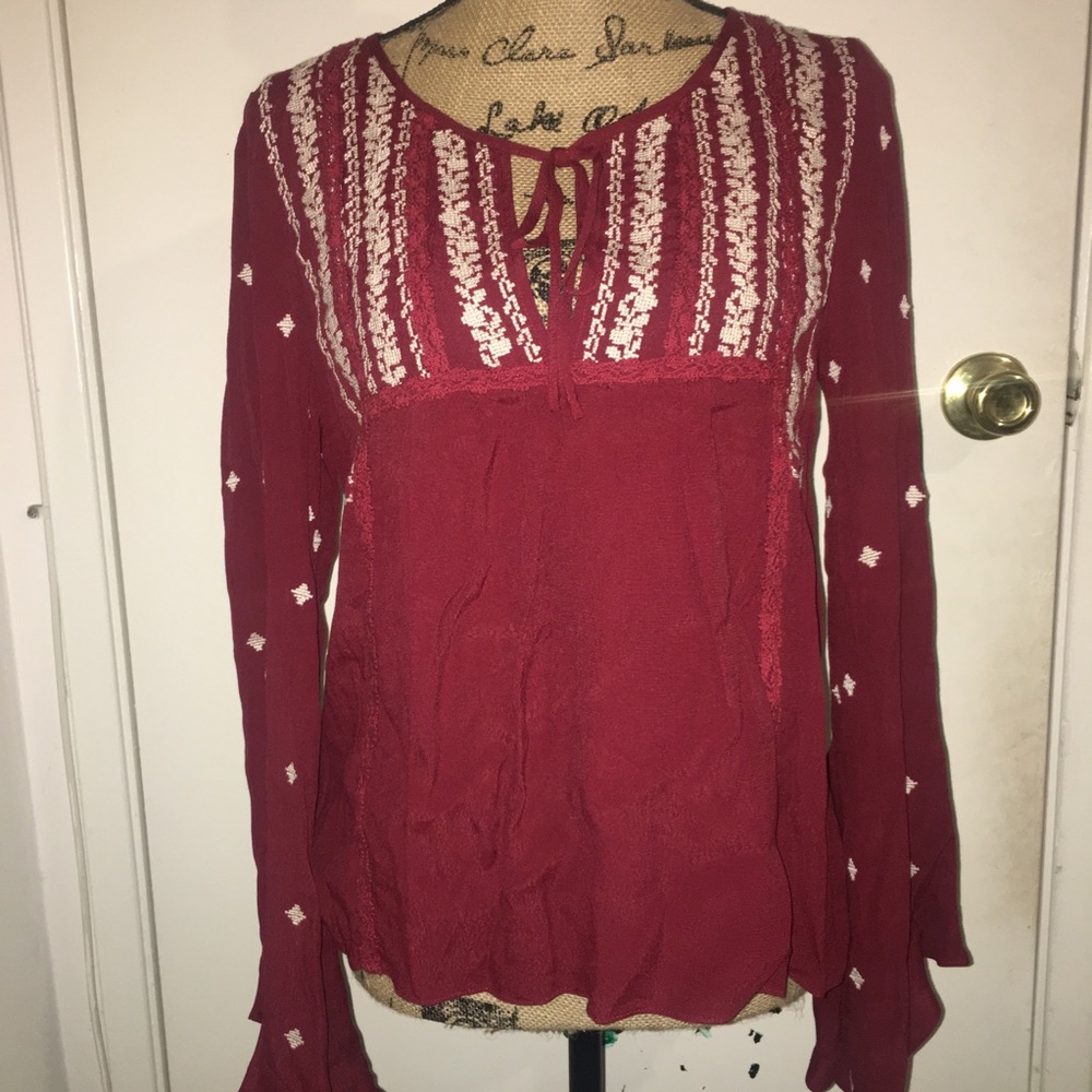 Boho Style long sleeve blouse